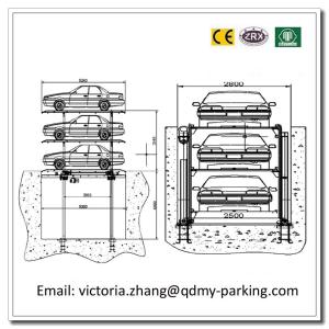 Cheap 2-3 Levels Pit Parking Mechanical Carport Parking Lift Basement Car Stack Parking System for sale