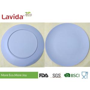 Gray Solid Color Bamboo Fibre Plates High Strength Non - Flammable For Household