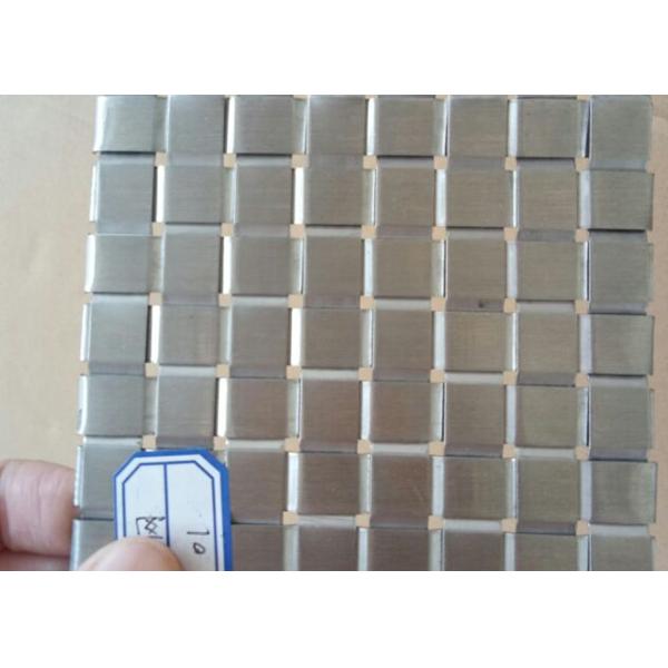 Decorative Flat Wire Mesh Stainless Steel Plain Weave For Exhibition Hall