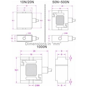 Miniature load cell 5kg force sensor 50N force transducer 10 lbf