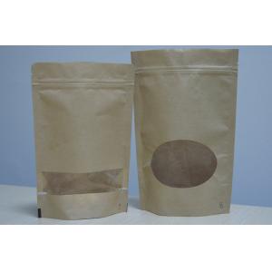 Eco-friendly Customized Paper Bags With Resealable Zipper And Window