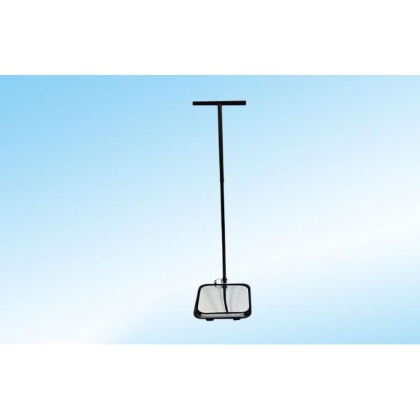 Quality 9 led light Vehicle Inspection Mirror with three wheel and 140cm Rod 30cm Convex mirror wholesale