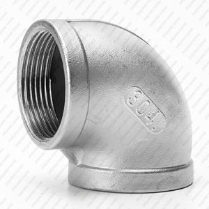 China Stainless Steel 90 Degree Female Thread Elbow DIN ISO GB ANSI BS JIS on sale
