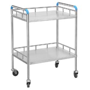 Multi Function Stainless Steel Dressing Trolley Hospital Carts Smooth Surface