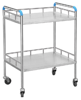 Quality Multi Function Stainless Steel Dressing Trolley Hospital Carts Smooth Surface wholesale