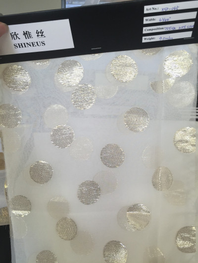 Quality silk/metallic clipped jacquard wholesale