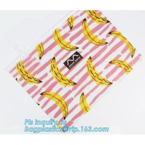 Cloth package PE slider zip bag, CPE custom logo printed white frost slider zip