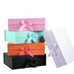 Biodegradable Folding Gift Box Embossed Foldable Packaging Box Corrugated