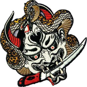 Iron On Hannya Oni Mask Custom Embroider Patch Clothing Accessories