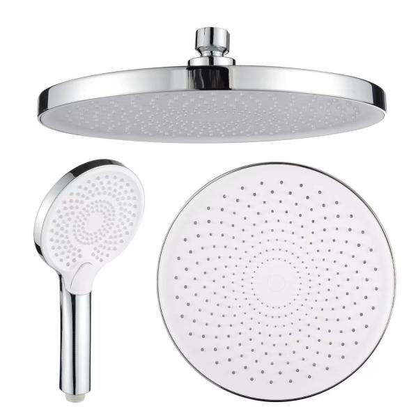 Quality Ultra-Thin Round Zinc Alloy Shower Head With Test Model Spout Material Wall Mounted wholesale