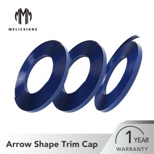 OEM Blue Color Plastic Trim Cap 2.6 CM Width Arrow Type Starbucks Signage Making