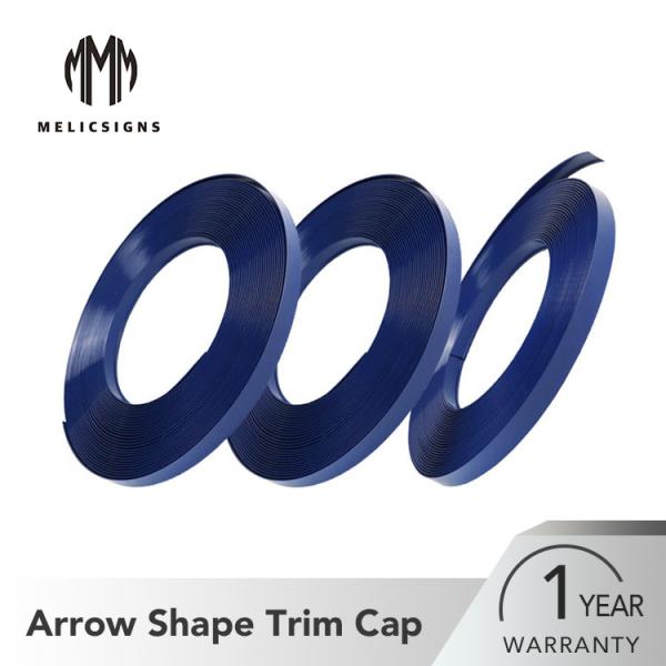 OEM Blue Color Plastic Trim Cap 2.6 CM Width Arrow Type Starbucks Signage Making