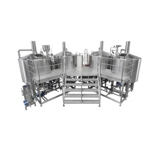 3500L Electric Heating 4 Vessel Brewhouse With Dimple Plate Jacket For