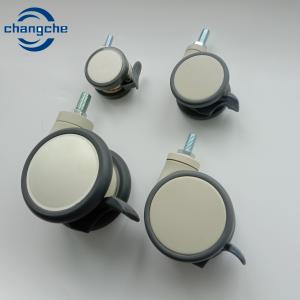 Urethane Swivel Medical Caster Wheels Screw 4 Inch Custom