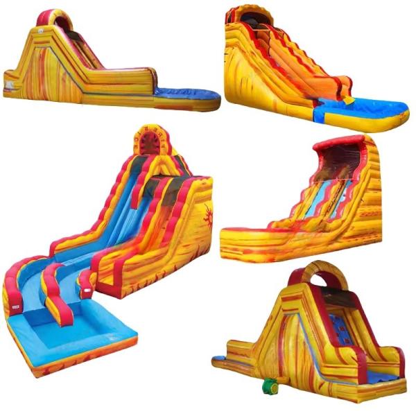 Large Commercial Grade Flame Themed Inflatable Slide with Customized Color