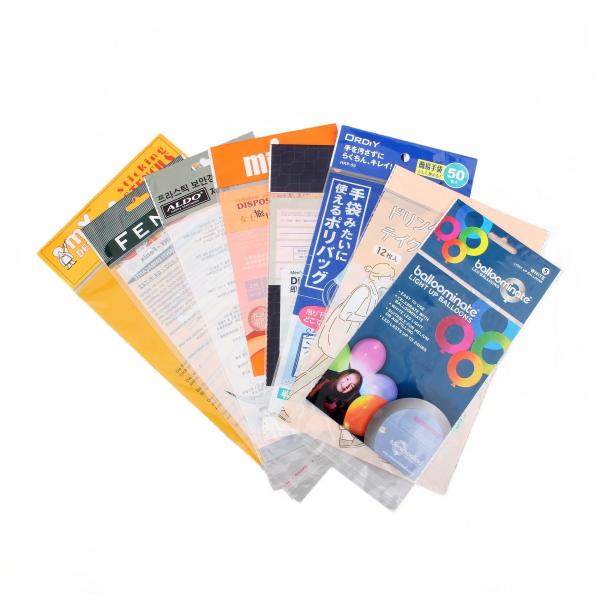 Quality Self Adhesive Seal BOPP Header Bag Recyclable Plastic Bags With Sealing Tape wholesale