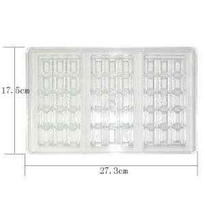 Sustainable 3D Custom Made Chocolate Molds Rectangle Polycarbonate
