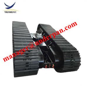 Hydraulic crawler steel track undercarriage system for mobile crusher drilling