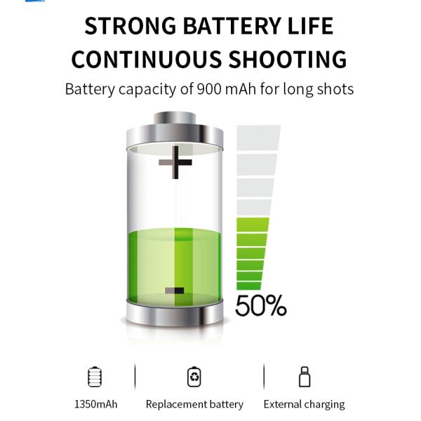 2mp Waterproof Dual Screen Action Camera Removeable Battery 120 Degree FHD Wifi Action Camera