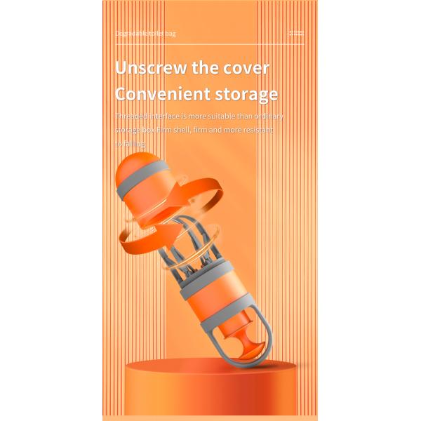 Orange Octopus Poop Scooper With Bag Customized Pooper Scooper Storage