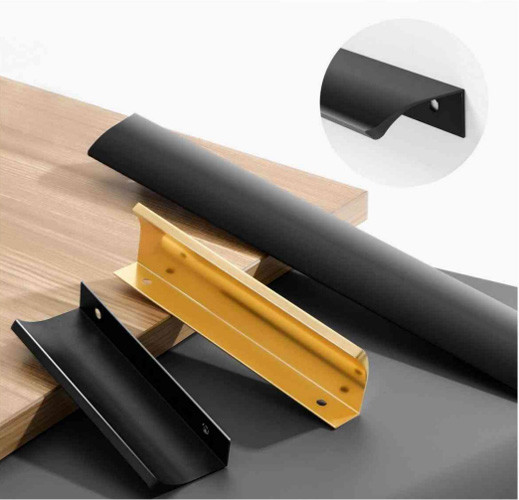 Black Gold Nickel Modern Design Door Pull Handles Sliding Door Recessed Handle