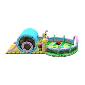 Versatile Safe Snail Theme Blow Up Play Park / Indoor Inflatable Park