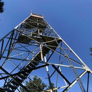 Buy cheap Galvanized Steel Lightning Protection Forest Watchtower Guard Tower 15m - 50 m from wholesalers