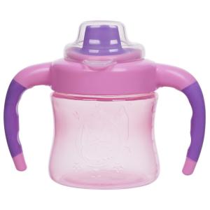 Non Spill Double Handle 6 Month 6 Ounce Girls Sippy Cup