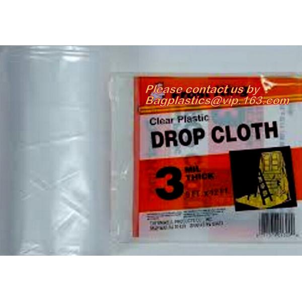 Plastics pe protective drop cloth, high quality plastic protective drop cloth