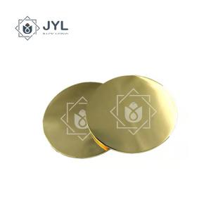 Recyclable Engraved Candle Lids , Lightweight Rustproof Candle Gold Lid