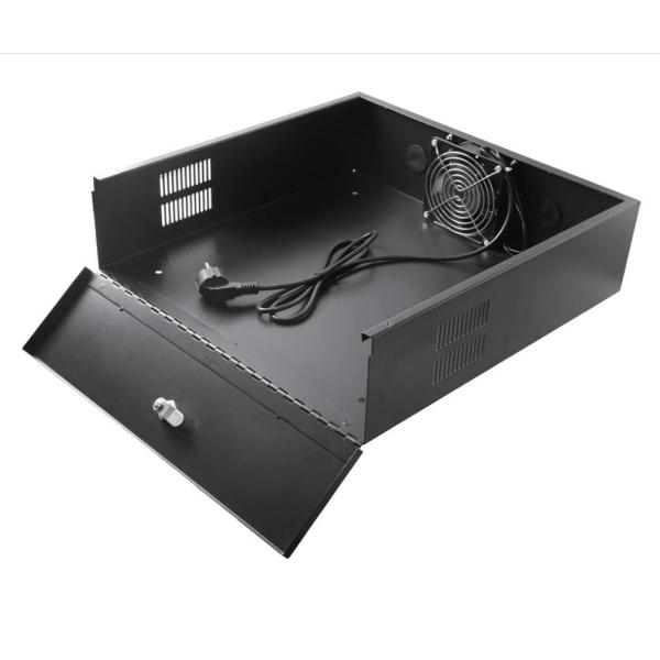 Quality 18" X 18" X 5" DVR/PC Security Lock Box Assembling Bracket, Exhaust Fan, Great Electonics Lock Box For Stores, Gyms, Classrooms, And Any Public Place, Metal Steel Box For DVRs And NVRs MDVR Steel Box  wholesale