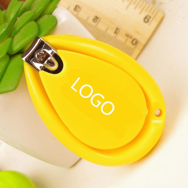 Ladybug drop shaped candy color baby nail clipper 5.5cm PP+stainless logo