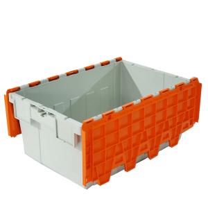 Recyclable 600*400*265mm Nestable Plastic Crate with Lids Eco-Friendly Storage