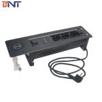 With Wireless charger hidden table motorized power socket with EU power plug