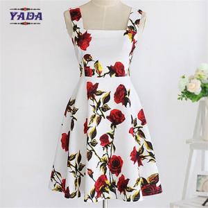 China Western fashion summer umbrella floral casual one piece cute dresses western wear for women on sale