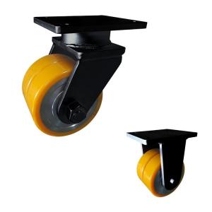 3000kg Loading 10 Super Heavy Duty Casters With Dual Wheel