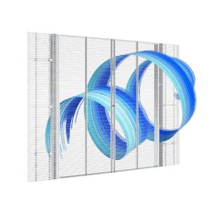Cheap P3.9-7.8Q50T Transparent Glass LED Screen Window Wall for sale