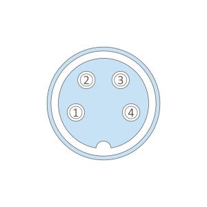 M16 Connector Male To Female 4 Pin A Code Molded Pur 1m 4x16awg Unshielded Cable