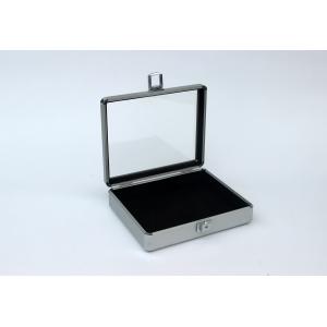 Custom Small Silver Aluminum Cases With Transparent Arylic Panel For Packing