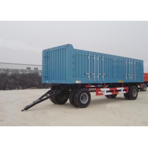 30ft Payload 2 Axles Drawbar Box Full Trailer For Bulk Cargos Mine Material