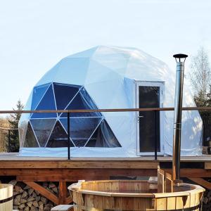Deluxe Hemi Spherical Glamping Dome Tent Kits Rainproof PVC Camping Events
