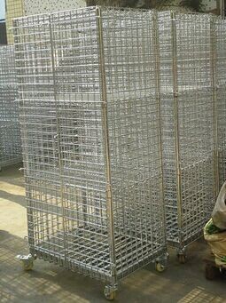 Quality Mobility Chrome Wire Security Carts, Tools Storage Logistics Trolley wholesale