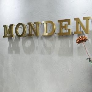 Cheap OEM Gold 3D Metal Letters Titanium Plating Easy Installation for sale