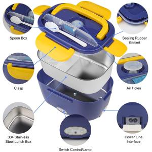 304 Stainless Steel Heated Lunch Box 1.5L Capacity For Busy Professionals / Safe
