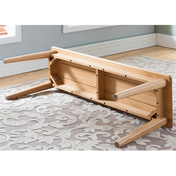Commercial Dining Room Oak Solid Wood Bench Practical Environment - Friendly