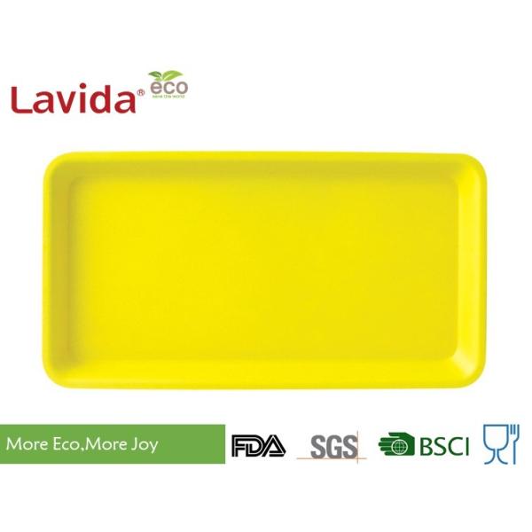 Quality Fresh Vivi Solid Color Food Grade Eco Bamboo Fibre Tray Melamine Dessert Tray Wooden Bread Plate  PP Muffin Tray wholesale
