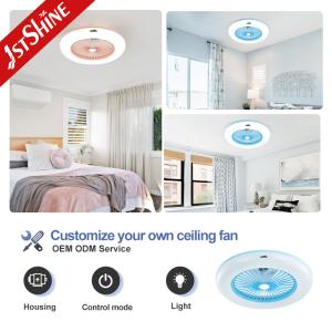 24 Inch Plastic Bedroom Ceiling Fan Light Fixtures With Remote Control