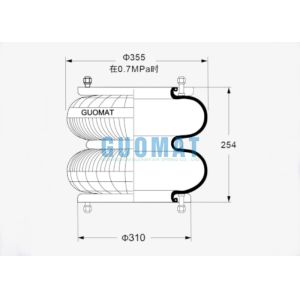 Replace W01-M58-7710 Firestone Air Spring 233C Style Convoluted Air Pillow With