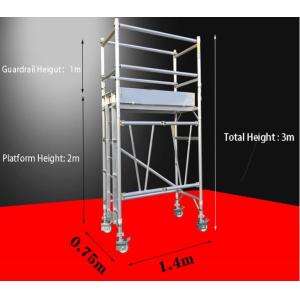 Mini Folding Scaffold Tower , Aluminium Mobile Scaffold Platform 2.9m Height