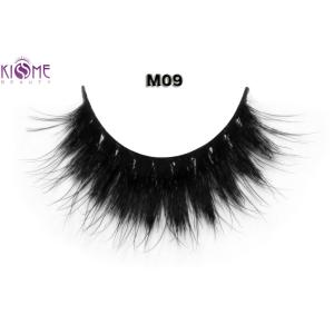 Crisscross Thick Reusable Mink Eyelashes Multi Layered Customized Package